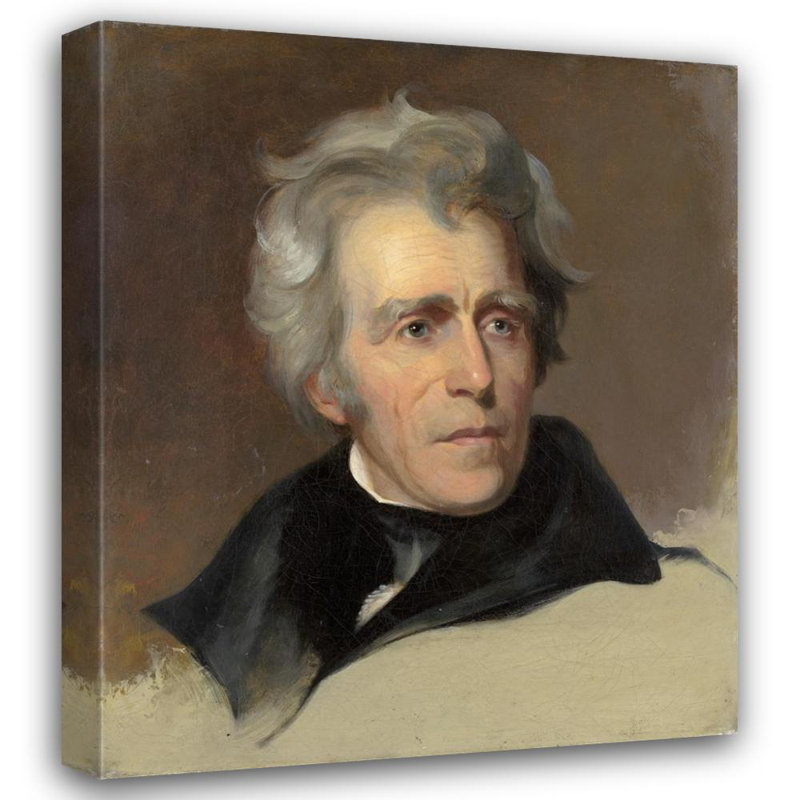 "Andrew Jackson" par Thomas Sully - Art mural sur toile tendue avec châssis, H 24 po x l 17 po