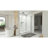 60" W x 36" D x 78" H Semi Frameless Rectangle Shower Kit with Fixed Panel and Base Included-118865861-88802552