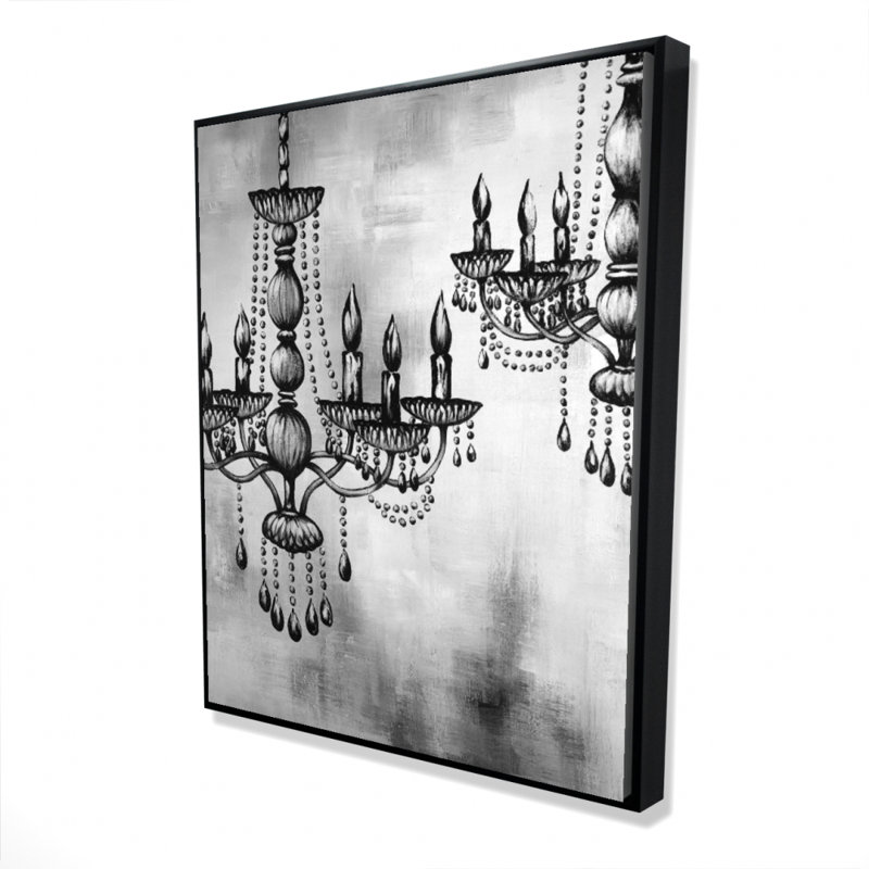 Two Crystal Chandeliers 2 Print On Canvas