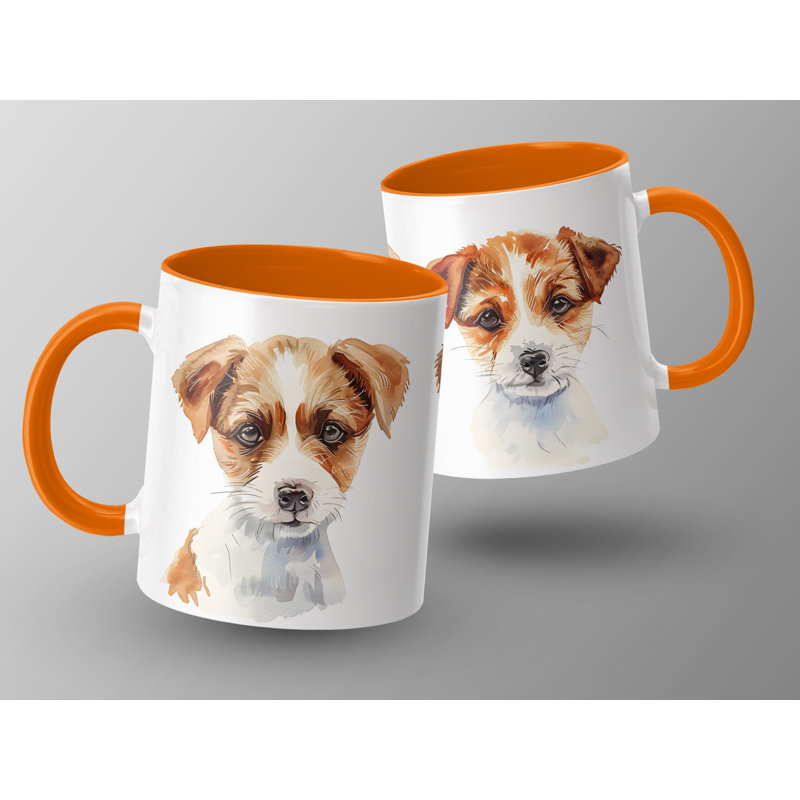 Ceramic Coffee Mug, Orange, 3