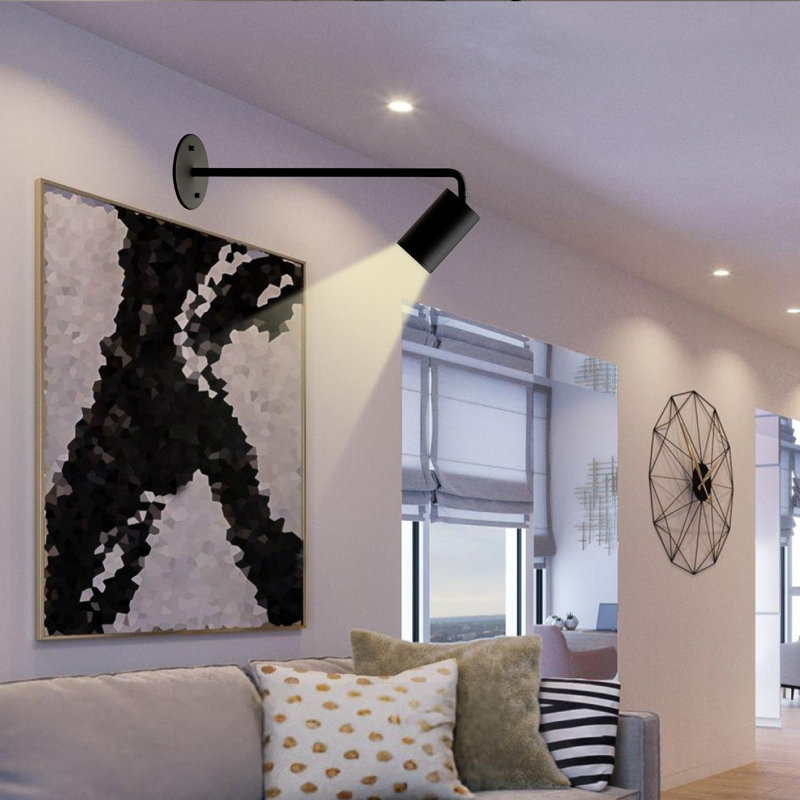 «Applique murale convertible Kuzco Lighting Barclay - Design noir élégant pour les espaces modernes»