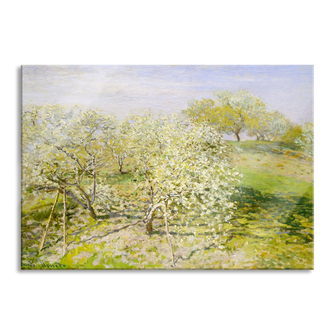 Glasbild Badegäste in La Grenouillère von Claude Monet