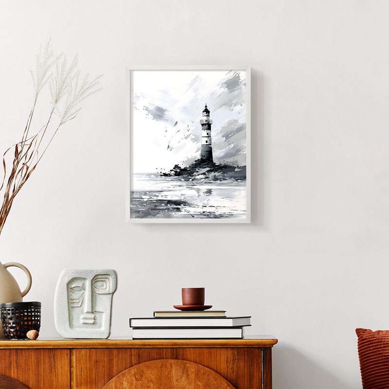 NAUTICAL Series DIX - Impression encadrée de qualité supérieure - Prêt à être accroché - Aucun clou requis, Blanc