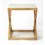 Braylon Marble & Wood End Table-585871976