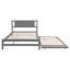 Lit plateforme double avec lit gigogne réglable, gris (ancien SKU: SM000248AAE)