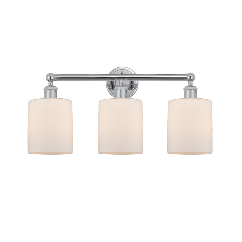 Karon 3 - Light Dimmable Vanity Light, Matte White, Polished Chrome