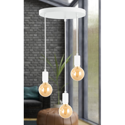 Leuchtmittel Pendelleuchten-Set 3-flammig Houser