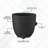  Large Concrete Planters, 17inH Outdoor Indoor Modern Round Plant Pots, Lightweight, Weather Resistant, Seamless with Drainage Hole(Charcoal)-160719466-160719465