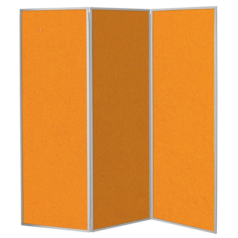  Light Free-Standing Bulletin Board 180cm H x 180cm W, Grey, Orange