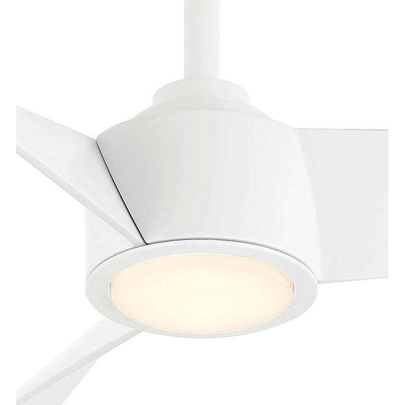 Ventilateur de plafond à DEL Pike, Blanc, Blanc
