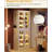 Bookcase With Doors, LED & 8 Adjustable Shelves Storage Cabinet For Living Room, Office, Bedroom-898130895