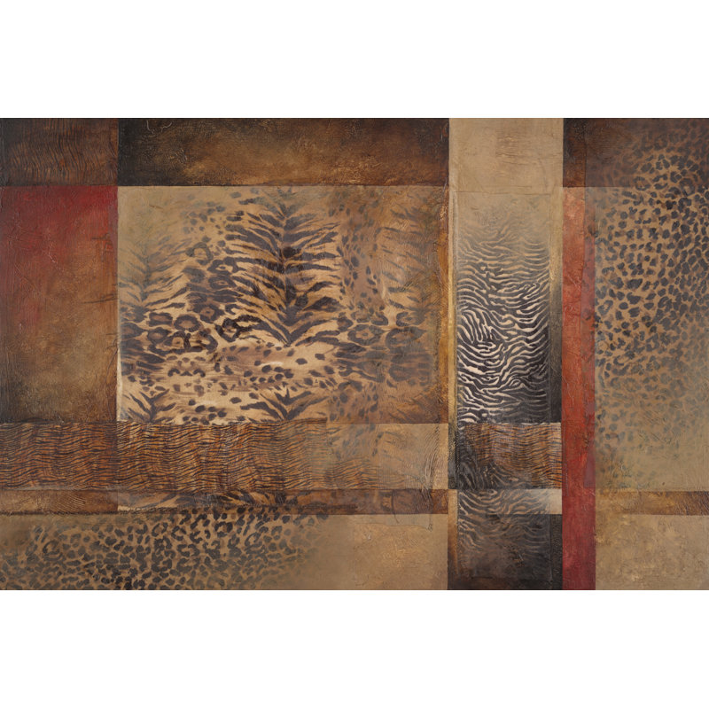 Safari Animal Pattern Painting - Wrapped Canvas Painting, 51cm H x 76cm W x 3.8cm D