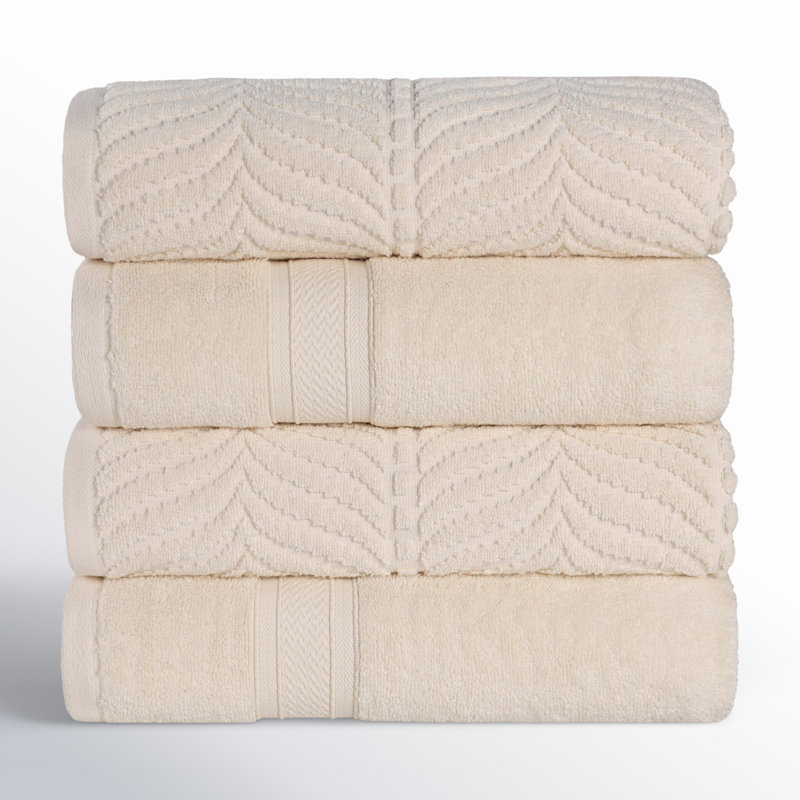 Orelia Cotton Bath Towel, Ivory