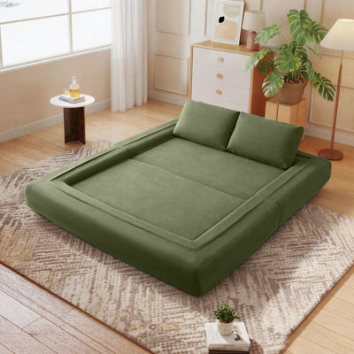 Canapé-lit pliable 81 po, divan-lit convertible 3-en-1