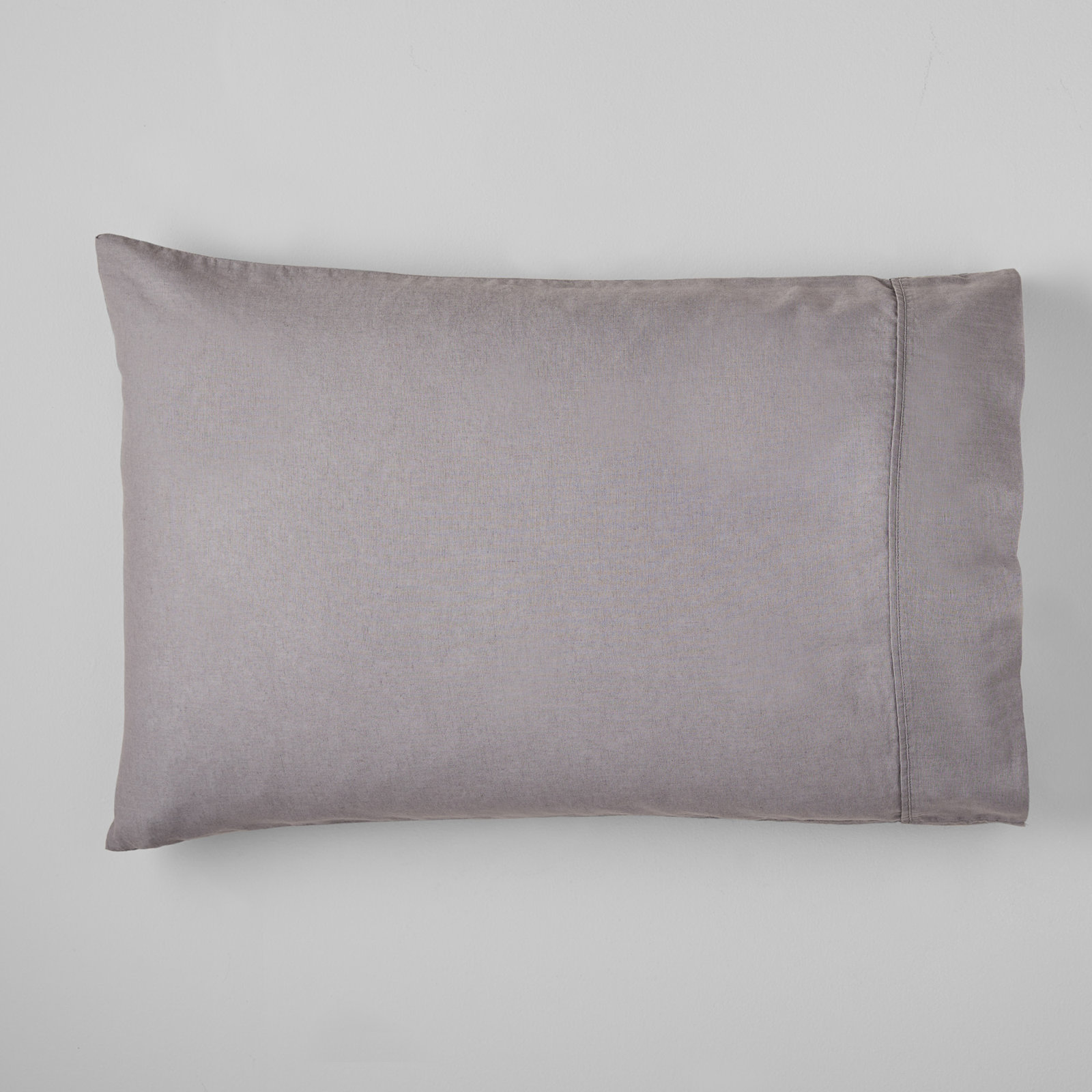 Jeffen Linen Blend Pillowcase, King, Charcoal