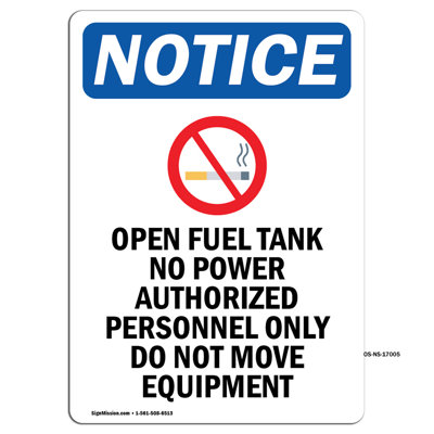 Open Fuel Tank No Sign
