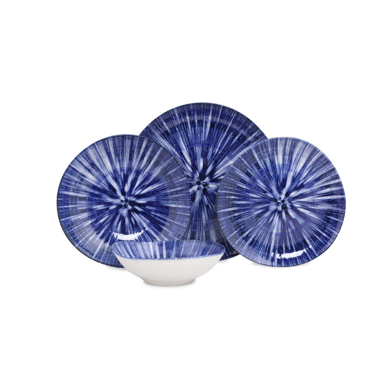 Honfleur Piece Porcelain China Dinnerware Set - Service for 6