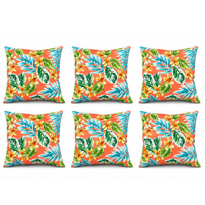 Indoor/Outdoor Square Throw Pillow Covers, 18"W x 18"L