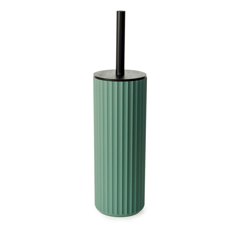 Berkeley Toilet Brush - White W/Bamboo Lid, Green