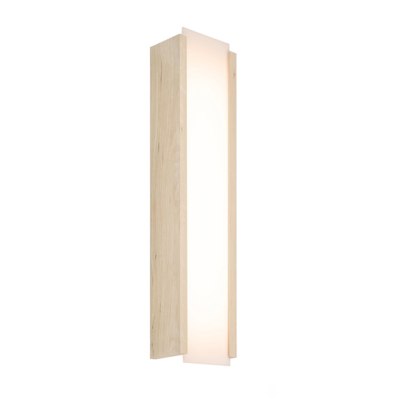 Applique murale encastrée 1 lumière à DEL en chêne blanchi à intensité variable Capio, 2700 K