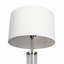 Lampe de table en nickel brossé avec interrupteur marche / arrêt et base en verre transparent