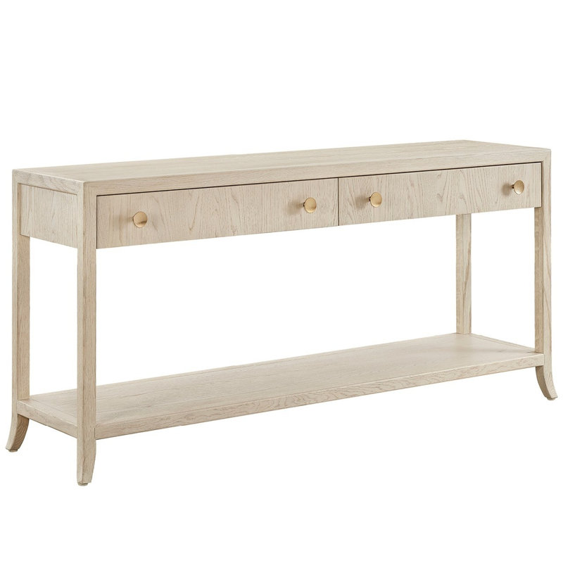 Console moderne en chêne blanc Velora
