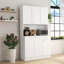 Armoire de cuisine et armoire de 70,87 po de hauteur Holifield, avec 6 portes, 1 tablette ouverte et 1 tiroir pour la chambre à coucher-122531451