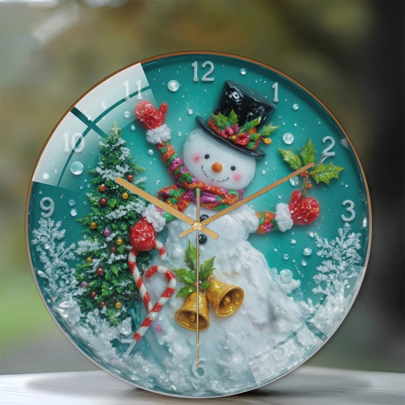 Horloge murale de Noël avec horloge murale 12 po