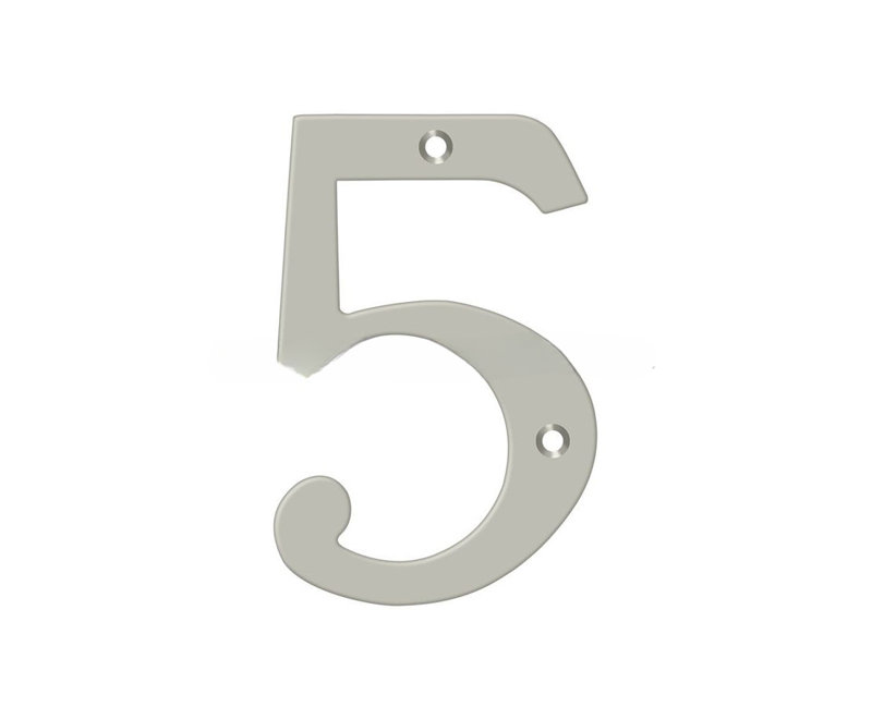 Chiffres de 6 po Deltana, Nickel satiné