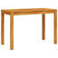2 - Person Acacia Wood Patio Dining Set with Rectangular Table