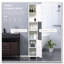 Armoire de rangement haute avec miroir