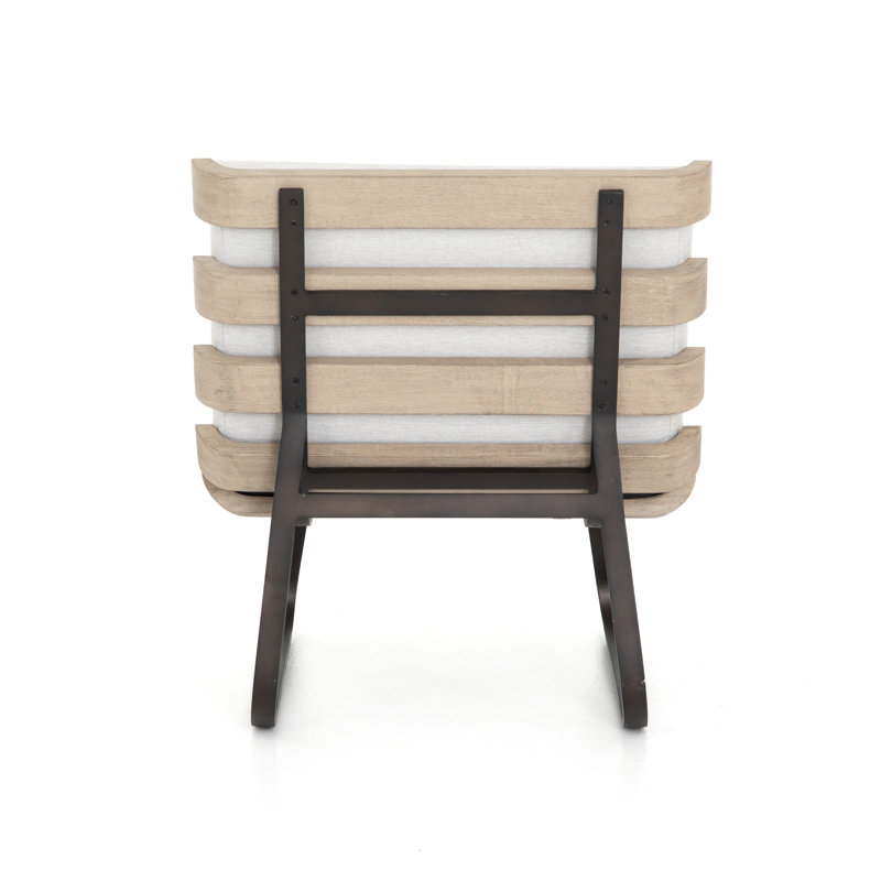 Dimitri Outdoor Armless Lounge Chair, Stone Gray