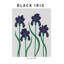 "Black Iris", art mural texturé encadré-1011934003-1011934002