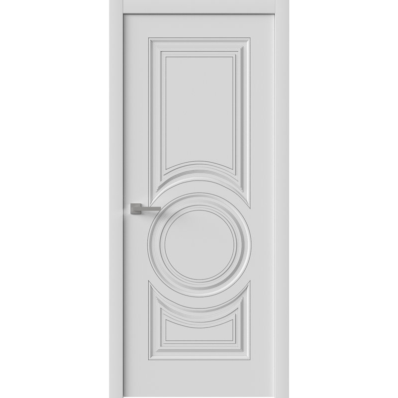 Porte intérieure | Émail impérial blanc 1855 | Poignée simple à panneau régulier | Portes de salle de bain et de chambre à coucher
