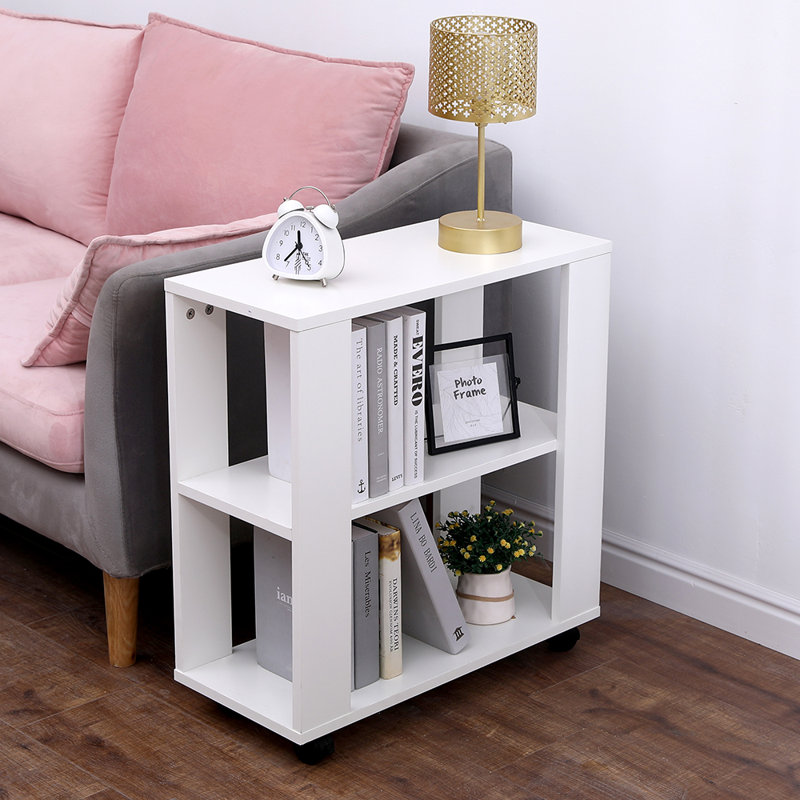 Wheel End Table Built-In Outlets