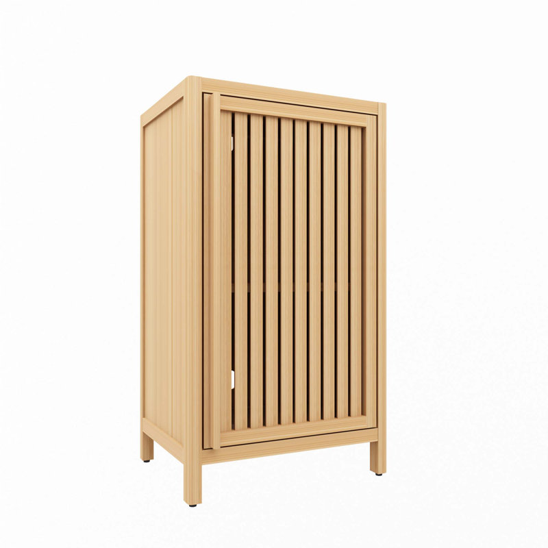 Armoire de rangement pour salle de bain en bambou