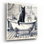 «Black Cat On Bathaign» par Rey Klimt, art mural en verre acrylique-294787361