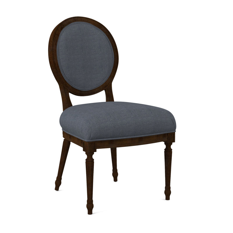 Dauphin Dining Chair, American Walnut, Filigree Ivory