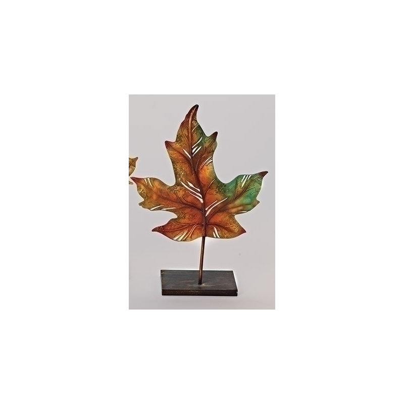 Porte-bougie 14 "vert et brun