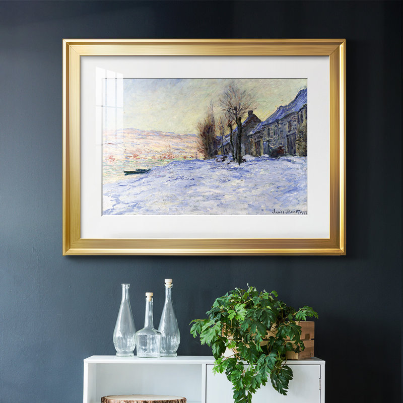 "Monet", reproduction d'art encadrée sur papier par Claude Monet, Or, H 27 po x l 39 po x P 1,5 po