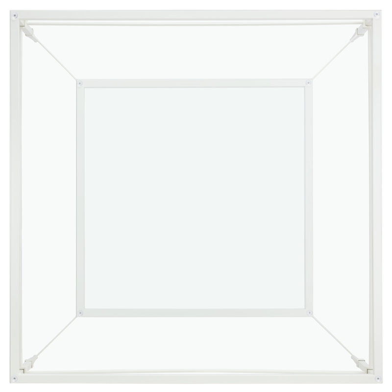 Vera Glass Coffee Table, White