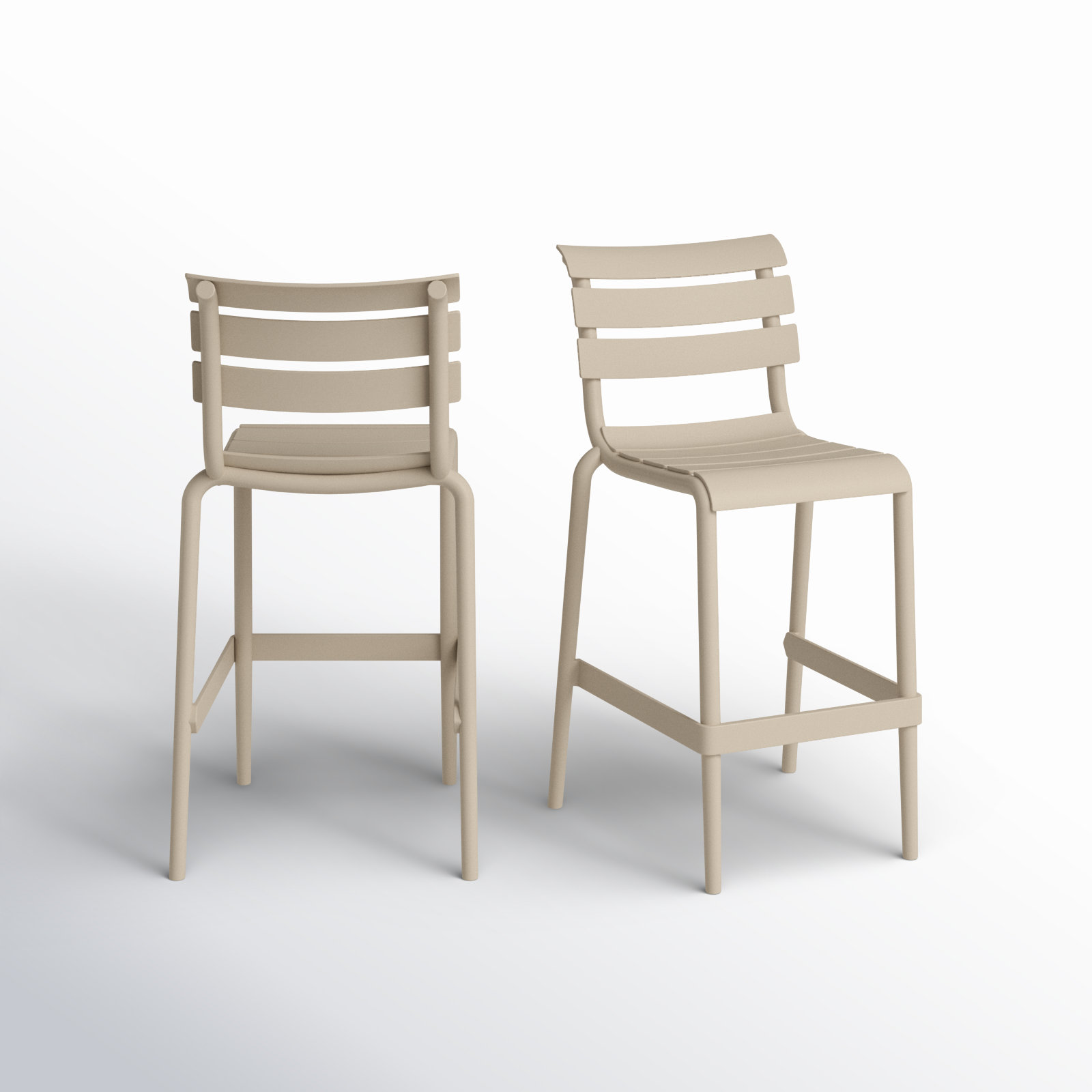 Ruta Patio Bar Stool, 25.60", Taupe