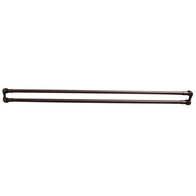 Double tringle à rideau de douche droite réglable double L 36 po