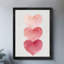 Art encadré noir, Saint-Valentin rétro, impression d'art encadrée en forme de cœur-519789141