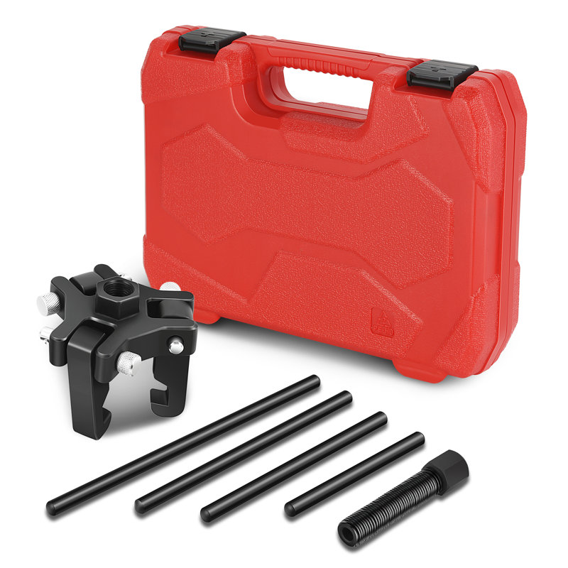 For Chrysler Gm Mit Old 6Pcs Harmonic Balancer Pulley Puller Set W/ Case, Red