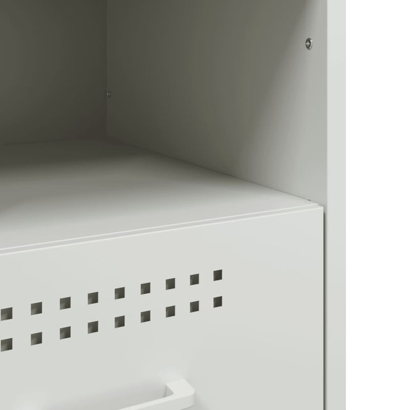 Bedside Cabinet 36x39x50,5 cm Steel, White