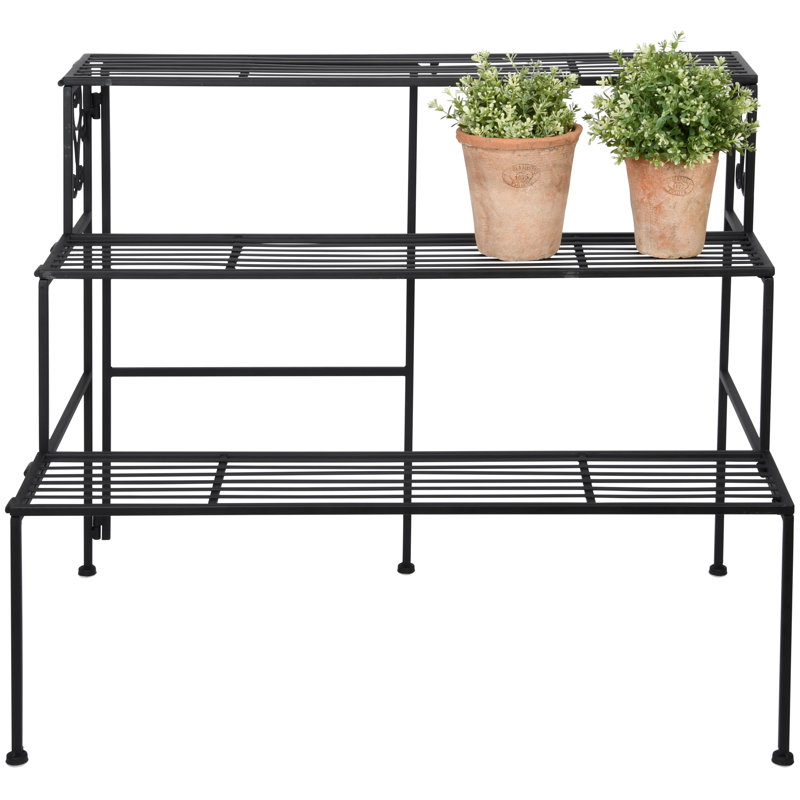 Support pour plante pliable à trois tablettes Lenapah