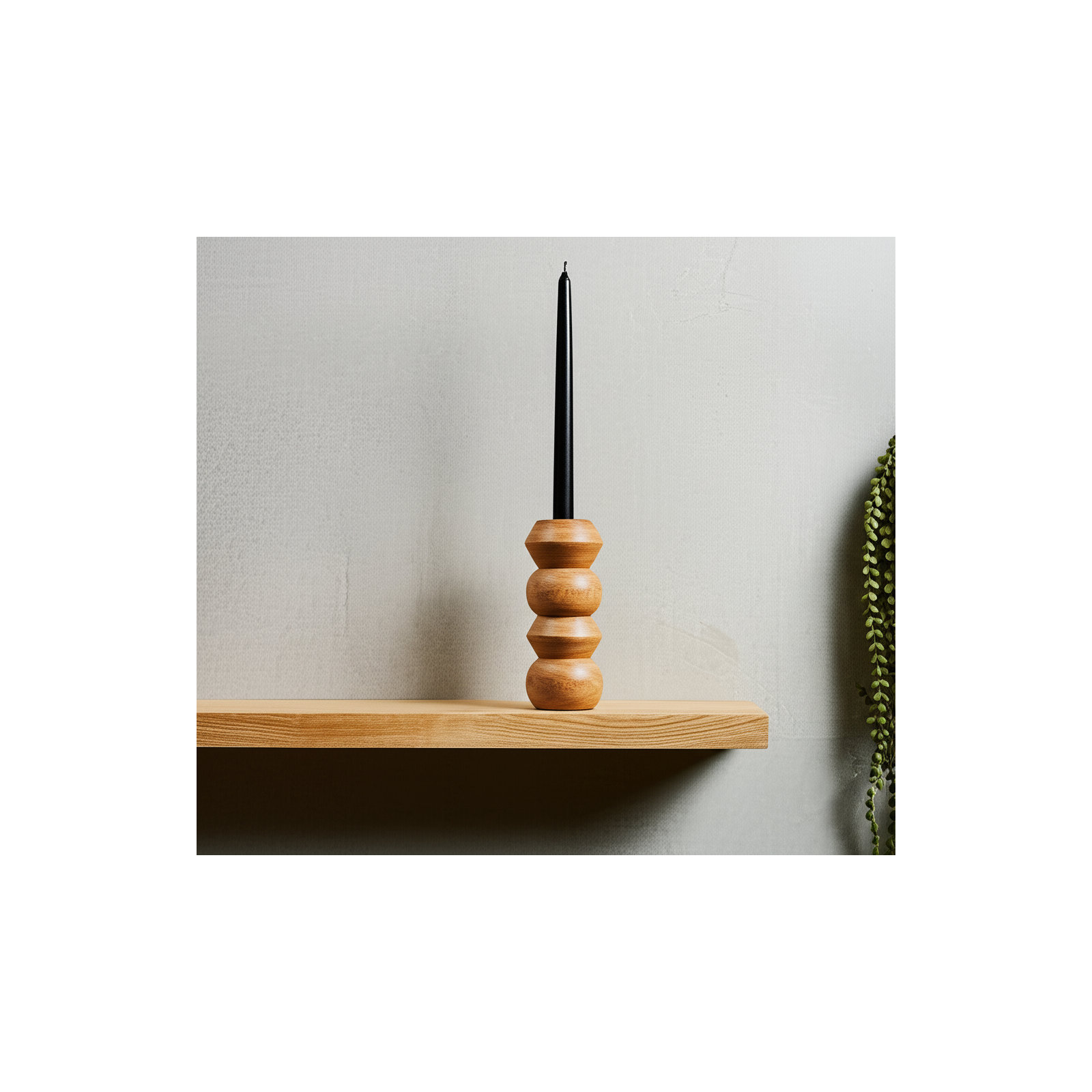 Timber Candle Holder Small, 5.5" H x 2.25" W x  2.25 D