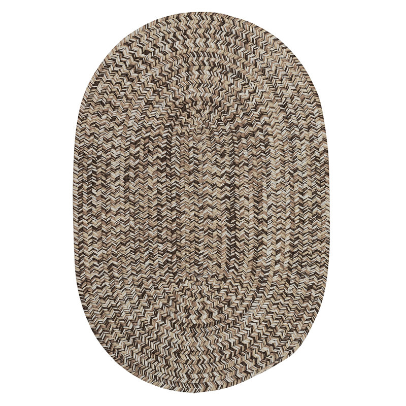 Tapis réversible intérieur / extérieur Freels - brun, Ovale 8 pi x 10 pi