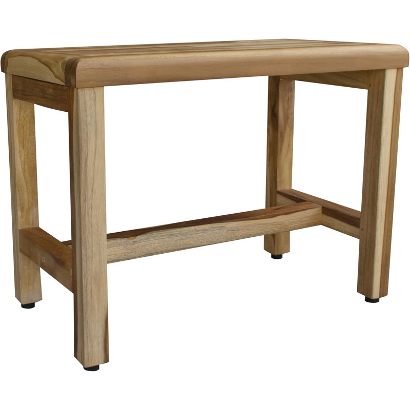 24'' W Teak Corner Shower Bench
